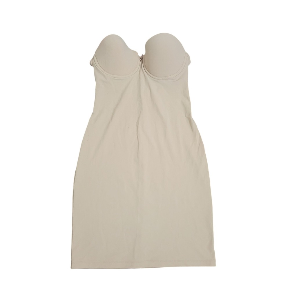 Victoria's Secret 36C Shapewear Slip Womens Beige Strapless Underwire Bodycon